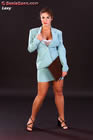 Big Breasted Secretary in See-through Blouse & Business Suit